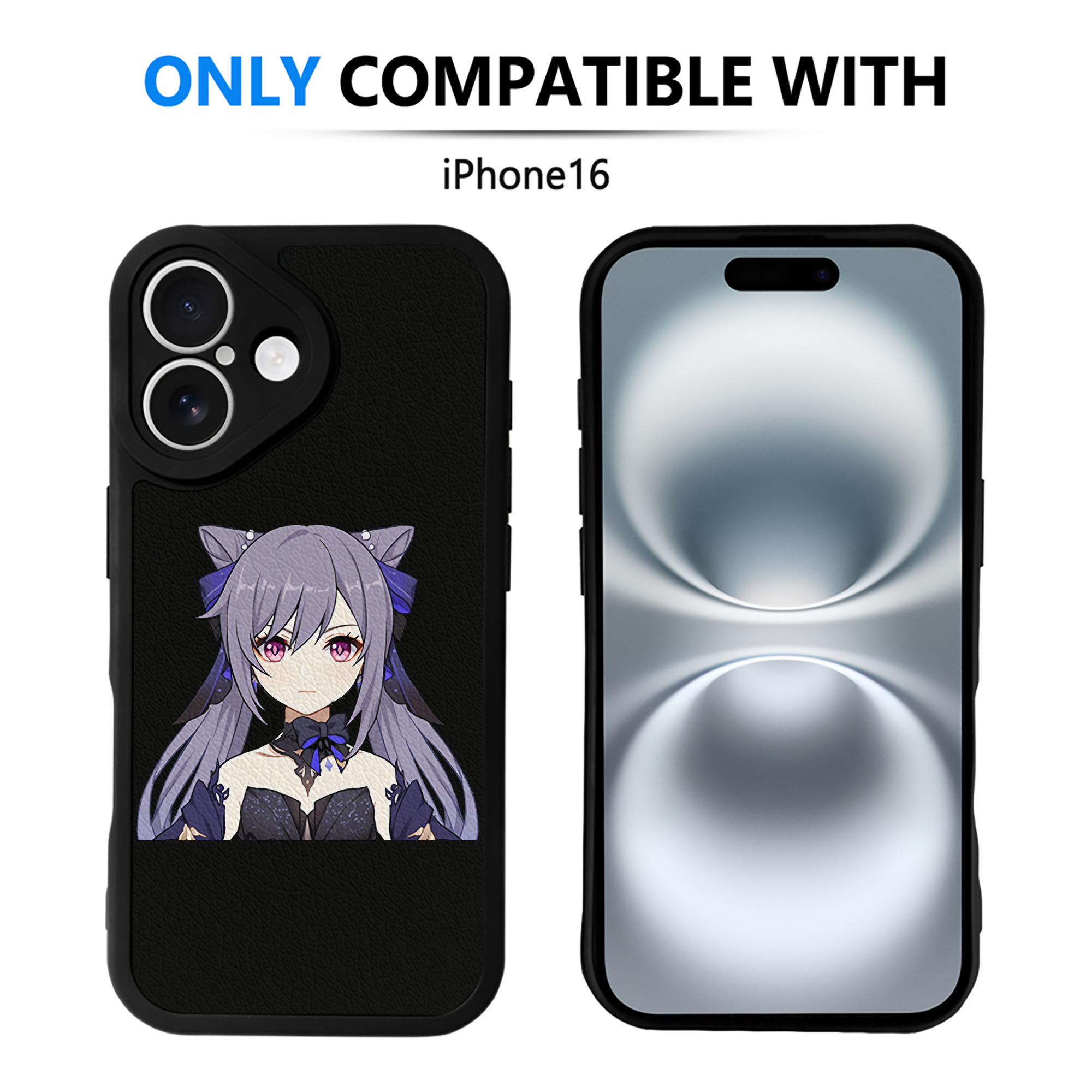 げんし神 刻晴 こくせい genshin Kokusei 【iPhone 16シリーズ対応】シリコンスマホケース（レザー調） 材質：シリコン